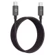 Forever Vibe USB-C–USB-C kábel, 1 m, 60 W, sötétszürke