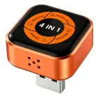 Carlinkit Mini Ultra6 vezeték nélküli CarPlay és Android Auto adapter, fekete-narancssárga