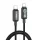 XO NB-Q312A PD USB-C – USB-C kábel 1 m 240 W fekete LED-del