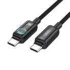 XO NB-Q312A PD USB-C – USB-C kábel 1 m 240 W fekete LED-del
