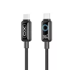 XO NB-Q312B USB-C – USB-C kábel 2,0 m 240 W fekete LED-del