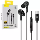 Blavec BHS-01 USB-C DAC vezetékes fülhallgató mikrofonnal, fekete