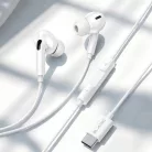 Blavec BHS-01 USB-C vezetékes fülhallgató DAC-kal és mikrofonnal, fehér