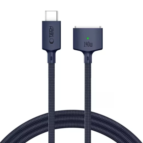 Tech-Protect MMC01 Ultraboost USB-C–MagSafe 3 mágneses töltőkábel 140W 300 cm éjkék