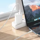 Borofone BX117 Source USB–USB-C töltőkábel, 1 m, fehér