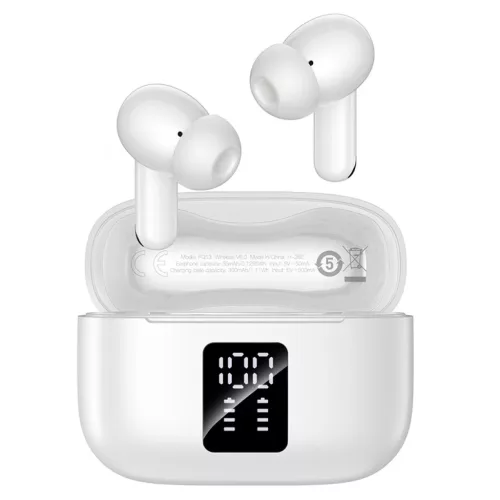 Borofone FQ13 Astute TWS Bluetooth fülhallgató ANC+ENC, fehér