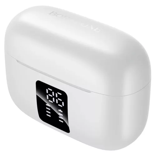 Borofone FQ13 Astute TWS Bluetooth fülhallgató ANC+ENC, fehér