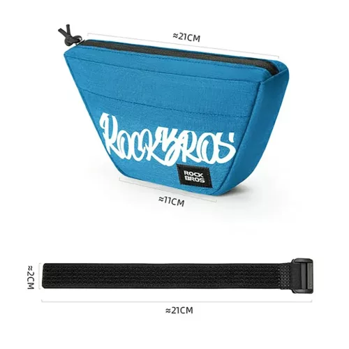 Rockbros G011 Flash Journey trapéz alakú kormánytáska 0,7 l – kék