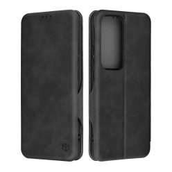   Techsuit - Biztonságos pénztárca Plus - Samsung Galaxy S25 Edge - Fekete tok