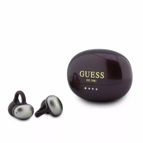 Guess Metallic Finish Classic Logo OWS vezeték nélküli fülhallgató, bordó
