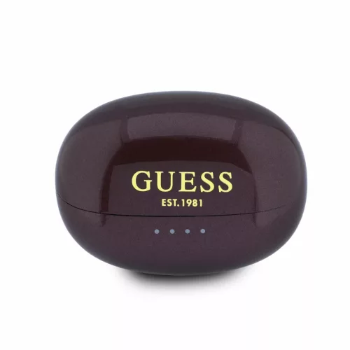 Guess Metallic Finish Classic Logo OWS vezeték nélküli fülhallgató, bordó