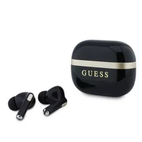 Guess Gold Line Glossy Finish TWS vezeték nélküli fülhallgató, fekete