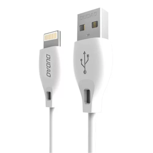 Dudao USB/ Lightning adat és töltőkábel 2.1A 1m fehér