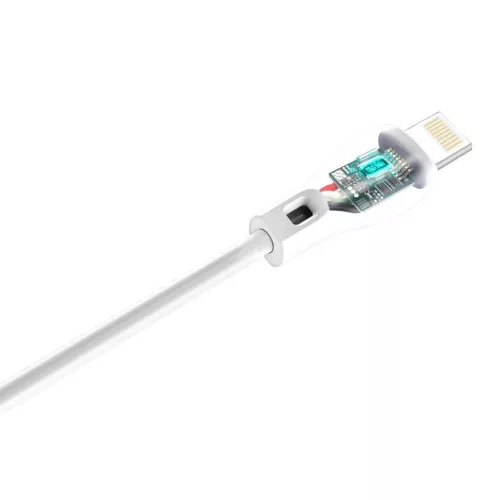 Dudao USB/ Lightning adat és töltőkábel 2.1A 1m fehér