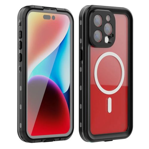 SHELLBOX DOT vízálló tok MagSafe-kompatibilis iPhone 15 Pro Max fekete tok