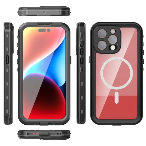 SHELLBOX DOT vízálló tok MagSafe-kompatibilis iPhone 15 Pro Max fekete tok