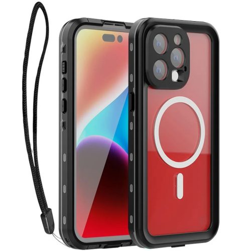 SHELLBOX DOT vízálló tok MagSafe-kompatibilis iPhone 15 Pro Max fekete tok