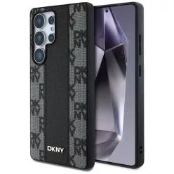   Samsung Galaxy S25 Ultra Fekete DKNY Bőr Kockás Minta MagSafe tok