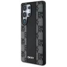 Samsung Galaxy S25 Ultra Fekete DKNY Bőr Kockás Minta MagSafe tok