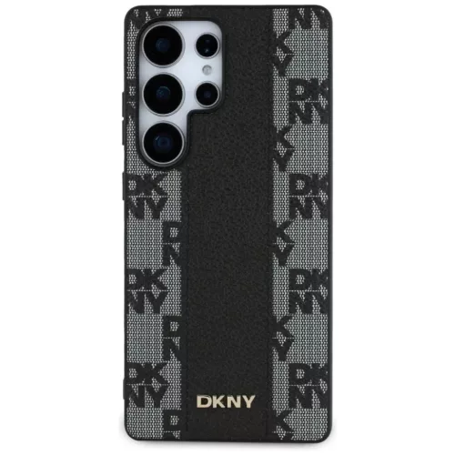 Samsung Galaxy S25 Ultra Fekete DKNY Bőr Kockás Minta MagSafe tok