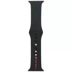   Audi Sport piros logós szilikon óraszíj Apple Watch 40 / 41 / 42 mm - fekete