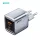 BWOO BO-CDA237 30 W-os GaN hálózati töltő USB-C és USB-A csatlakozóval, szürke