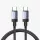 BWOO BO-X401CC fonott USB-C–USB-C kábel, 1 m, 65 W, fekete