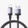 BWOO BO-X401L fonott USB-A–Lightning töltő- és adatkábel, 1 m, 3 A, fekete