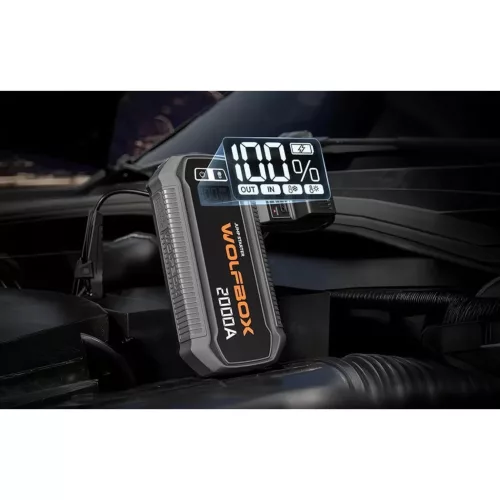 WOLFBOX MegaVolt 12 hordozható indítóakkumulátor, 12 V, 2000 A