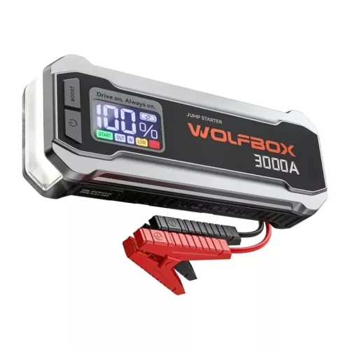 WOLFBOX MegaVolt 16 hordozható indítókészülék, 16 000 mAh, 3000 A