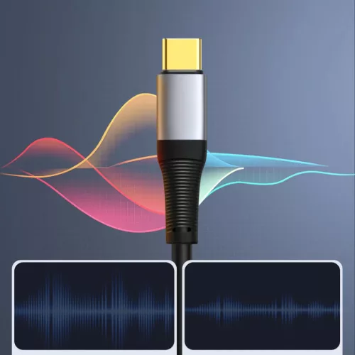 Orico AXC-02 USB-C–3,5 mm-es jack átalakítókábel, 20 cm, fekete