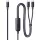 Baseus Flash 4 2in1 USB-C–2 × USB-C töltőkábel, 140 W, 1,5 m, fekete (E0426X00)