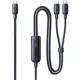 Baseus Flash 4 2in1 USB-C–2 × USB-C töltőkábel, 140 W, 1,5 m, fekete (E0426X00)