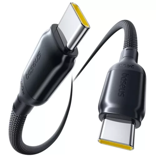 Baseus PicoGo II USB-C–USB-C töltő- és adatkábel, 240 W, 1 m, fekete (E0423300)