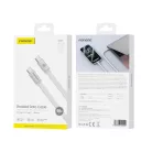 FONENG X121 USB-C–USB-C PD kábel, 60 W, 1,2 m, fehér