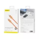 FONENG X126 USB-C–USB-C kábel, PD 60 W, 1,2 m, narancssárga