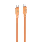 FONENG X126 USB-C–USB-C kábel, PD 60 W, 1,2 m, narancssárga