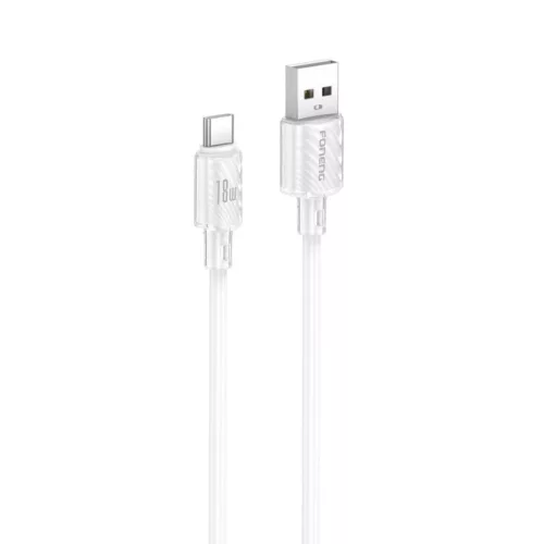 FONENG X126 USB-C kábel, 3 A, 1,2 m, fehér