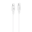 FONENG X126 USB-C–USB-C kábel, PD 60 W, 1,2 m, fehér
