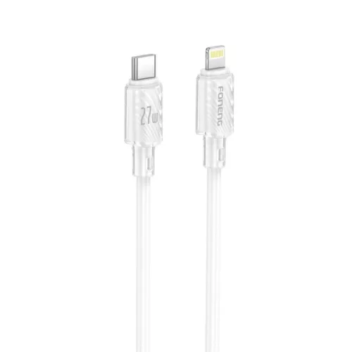 FONENG X126 USB-C–Lightning kábel, 27 W, 1,2 m, fehér
