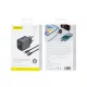 FONENG MAX70-EU GaN PD 45 W-os hálózati töltő TFT-kijelzővel és USB-C–USB-C kábellel, fekete