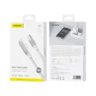 FONENG X127 USB-C–USB-C kábel, 90°-os csatlakozóval, PD 60 W, 1,2 m, fehér