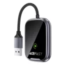 Acefast QC1 vezeték nélküli CarPlay és Android Auto autós adapter, fémes szürke