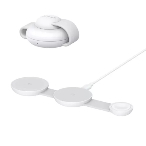 Anker MagGo 3in1 vezeték nélküli töltő, 15W, fehér (B25M8H21)