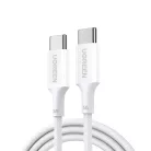 UGREEN L502 (35221) USB-C–USB-C kábel, 100 W, 5 A, 2 m, fehér