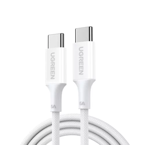 UGREEN L502 (35221) USB-C–USB-C kábel, 100 W, 5 A, 2 m, fehér