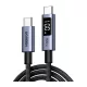 UGREEN L529 USB-C–USB-C kábel digitális kijelzővel, 100 W, 2 m