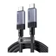UGREEN L705 USB4 USB-C kábel, 2 m, 240 W, szürke