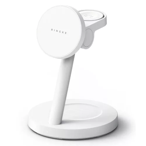Ringke 3in1 Magnetic MagSafe Qi2.2 25W fehér vezeték nélküli töltő