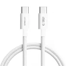 Tech-Protect Ultraboost Lite USB-C–USB-C kábel, 60 W, 150 cm, fehér